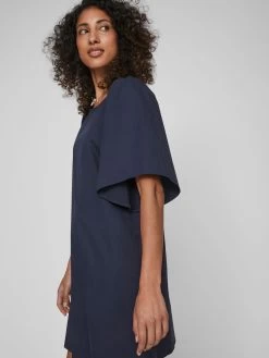 Vila Mini Jurken Jurk Dames Navy -Vila 996da32aa94eae02d077b7b5c7d4d35b
