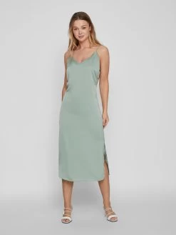 Midi Jurken Jurk Dames Jade Groen -Vila 99ff2a7ddab64212a3223708cf9d9d96