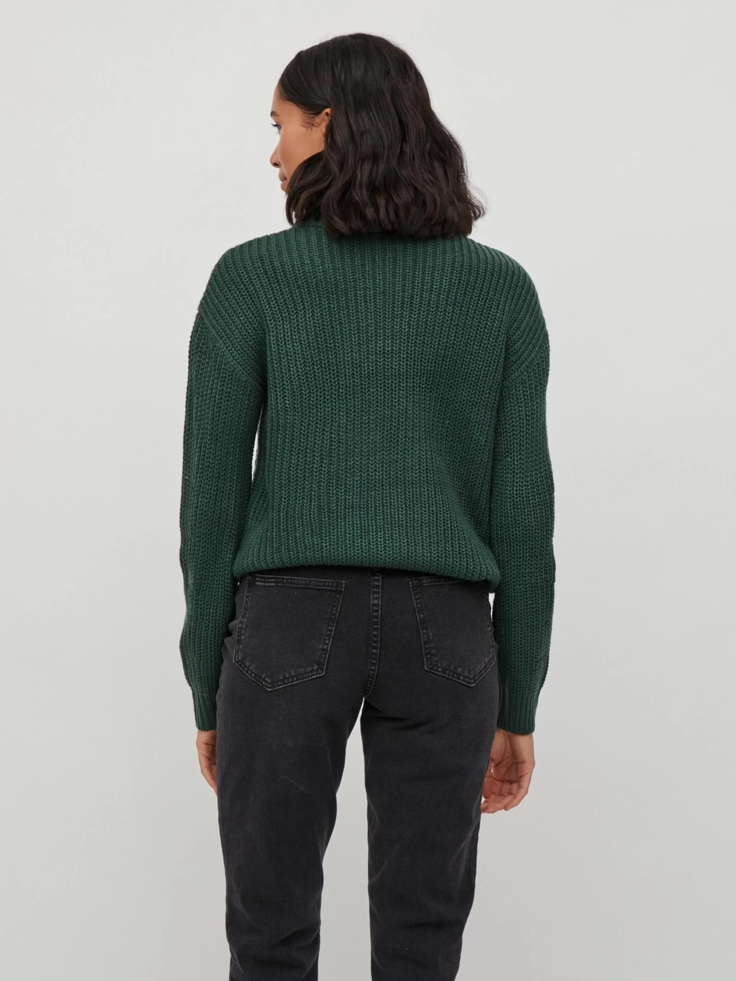 Vila Coltruien Trui Dames Donkergroen 4 Vila Coltruien Trui Dames Donkergroen - Afbeelding 4