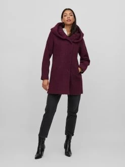 Vila Tussenmantels Tussenmantel Cana Dames Bordeaux -Vila 9ae51cad899f741f58ee89ebf0a11d86