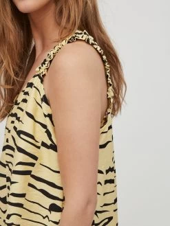 Vila Tanktops Top ALINIA Dames Pasteelgeel -Vila 9b29de556254f0975b3024e690c824b3
