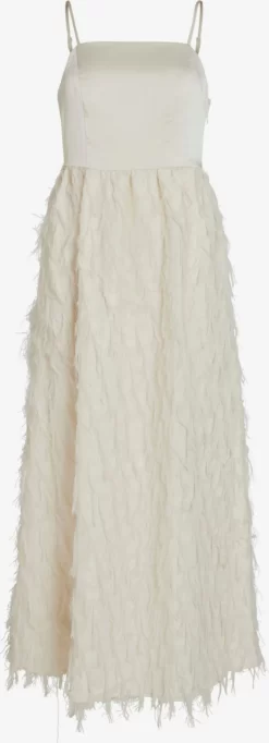 Vila Avondjurken Avondjurk Vella Dames Ecru