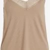 Vila Kanten Tops Top Zetty Dames Lichtbruin
