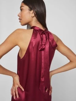 Vila Avondjurken Avondjurk Sittas Dames Wijnrood -Vila 9bf68109d7542f441c429132ed81430b