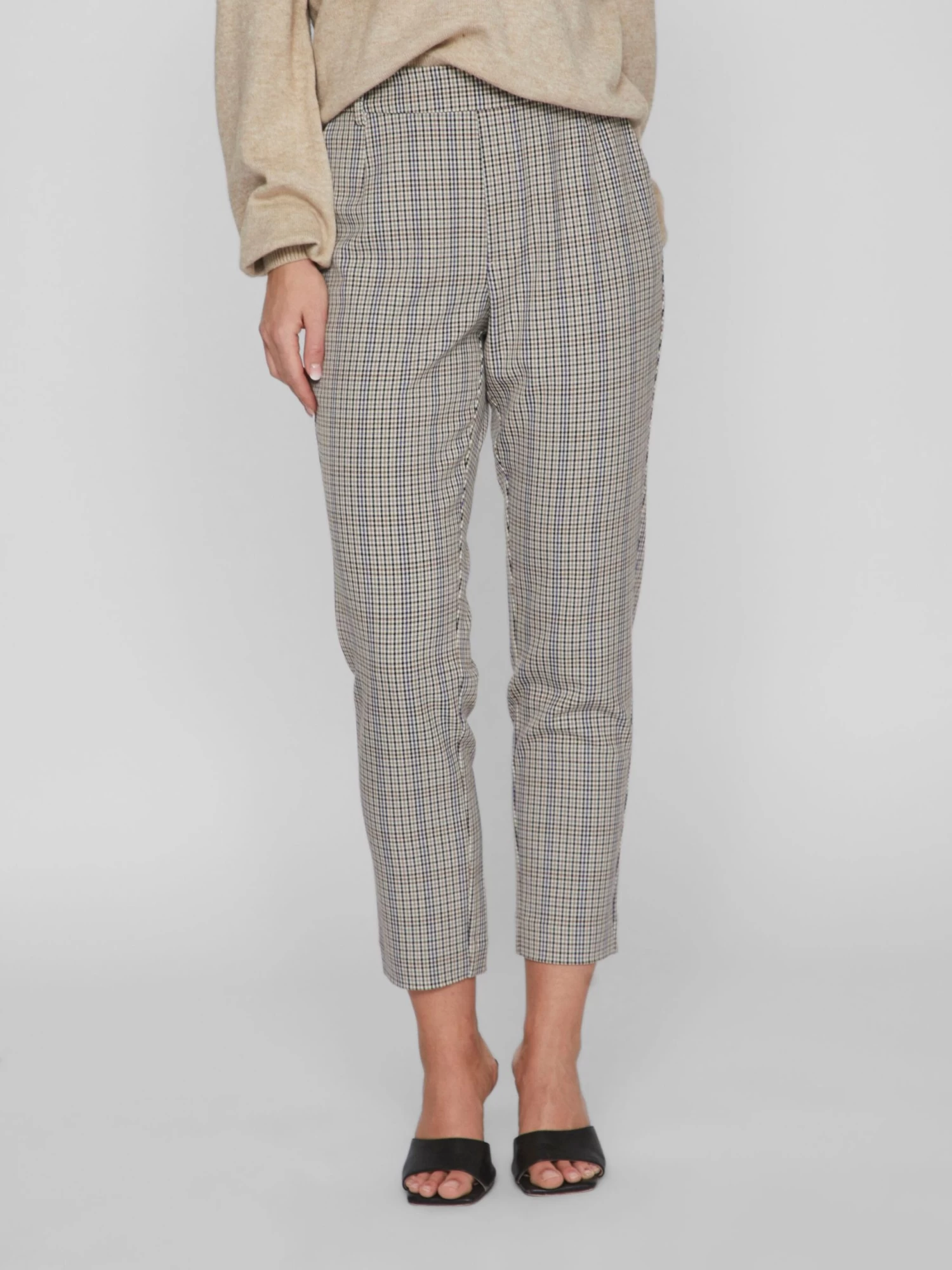 Vila Pantalons Slimfit Broek Dames Bruin 3 Vila Pantalons Slimfit Broek Dames Bruin - Afbeelding 3