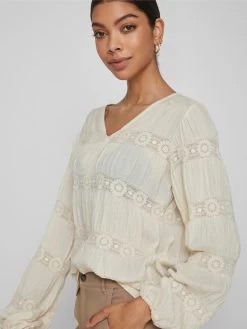 Vila Kanten Blouses Blouse Lea Dames Nude -Vila 9c8854870b061a163bebf028691a7a23