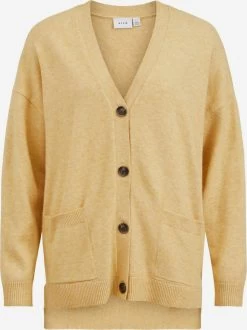 Vila Vesten Gebreid Vest Dames Geel