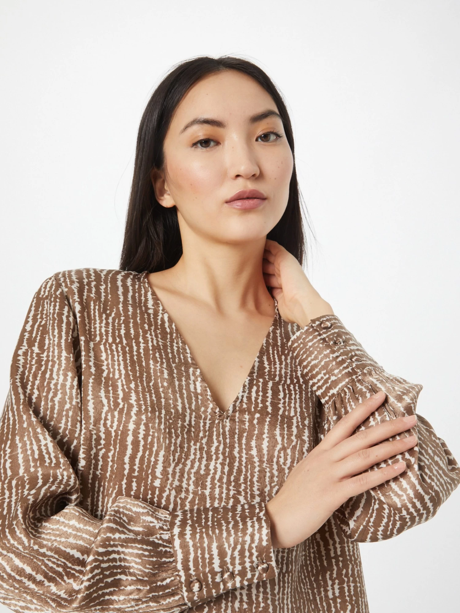 Vila Blouseshirts Blouse Sally Fia Dames Chamois 2 Vila Blouseshirts Blouse Sally Fia Dames Chamois - Afbeelding 2