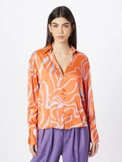 Vila Overhemden Blouse Julie Dames Oranje -Vila 9d4a408a8d343a4f95b21cd860b34ad4