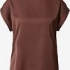 Vila T-shirts Shirt Dames Chocoladebruin