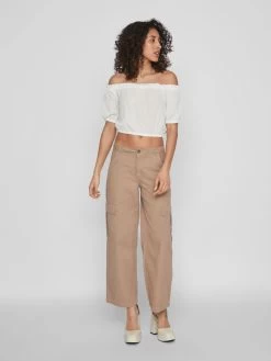 Vila Crop Tops Top Dames Wit -Vila 9e5066d4b018171456bbcfac823a2444