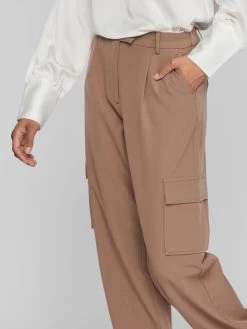 Vila Pantalons Tapered Broek Dames Lichtbruin -Vila 9f922e9bfc5c855e1fd7c762834ff740