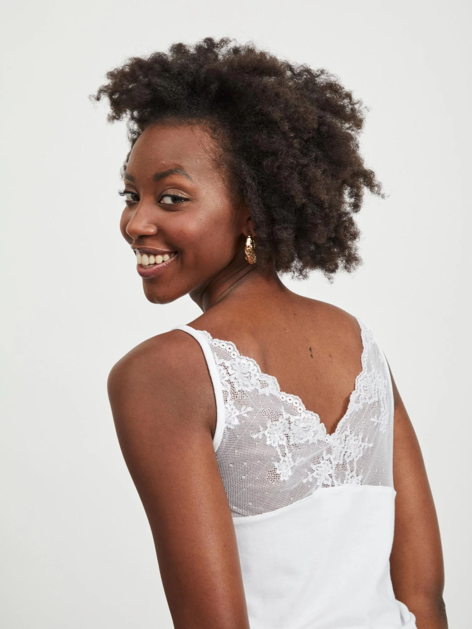 Vila Kanten Tops Top Dames Offwhite 6 Vila Kanten Tops Top Dames Offwhite - Afbeelding 6