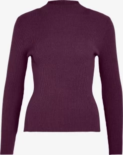Vila Basic Truien Trui SPACY Dames Aubergine