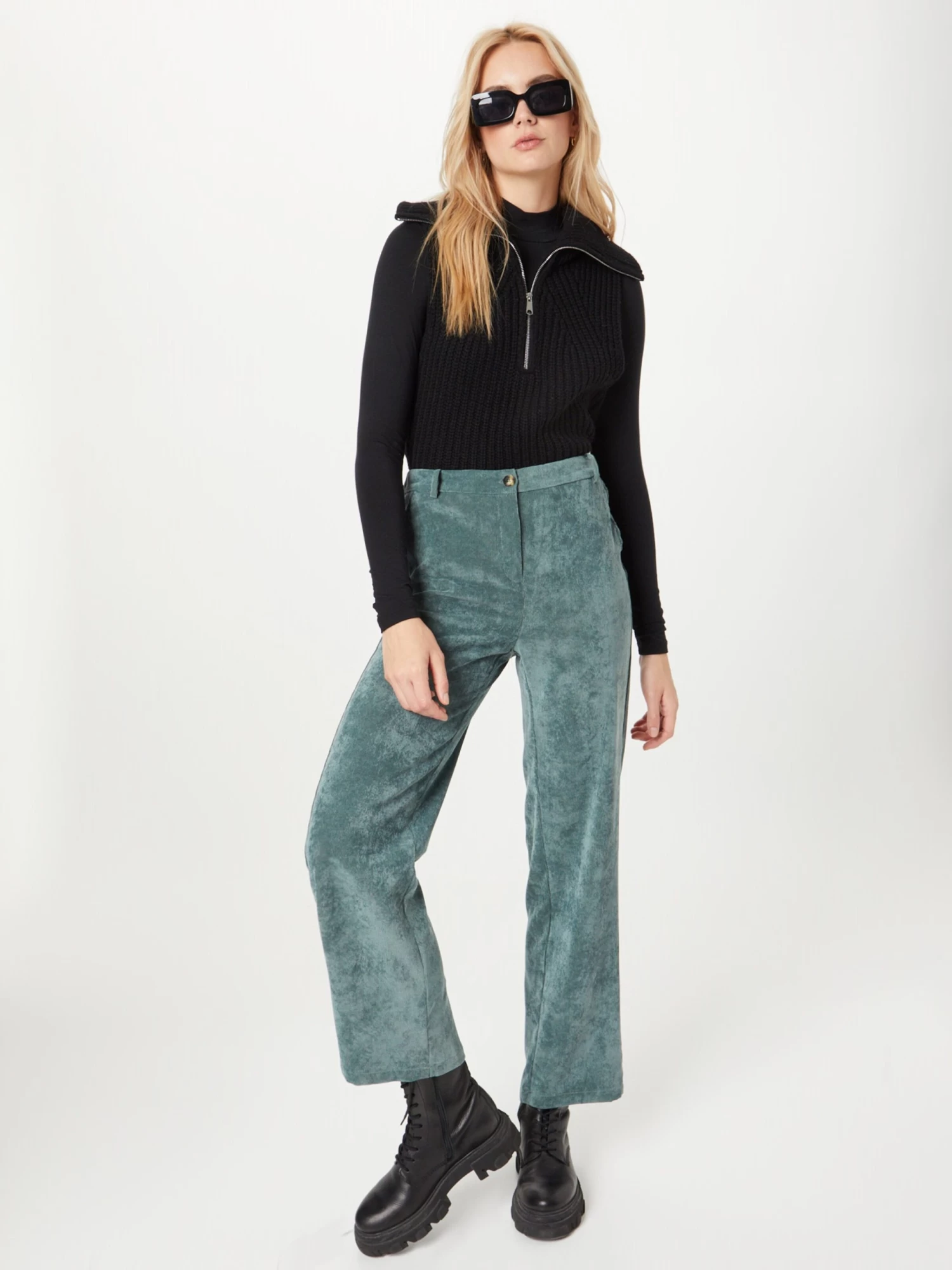 Vila Ribbroeken Bootcut Broek VES Dames Mintgroen 5 Vila Ribbroeken Bootcut Broek VES Dames Mintgroen - Afbeelding 5