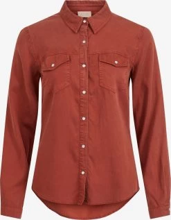 Vila Spijkerblouses Blouse Bista Dames Roestrood