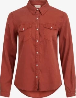 Vila Spijkerblouses Blouse Bista Dames Roestrood