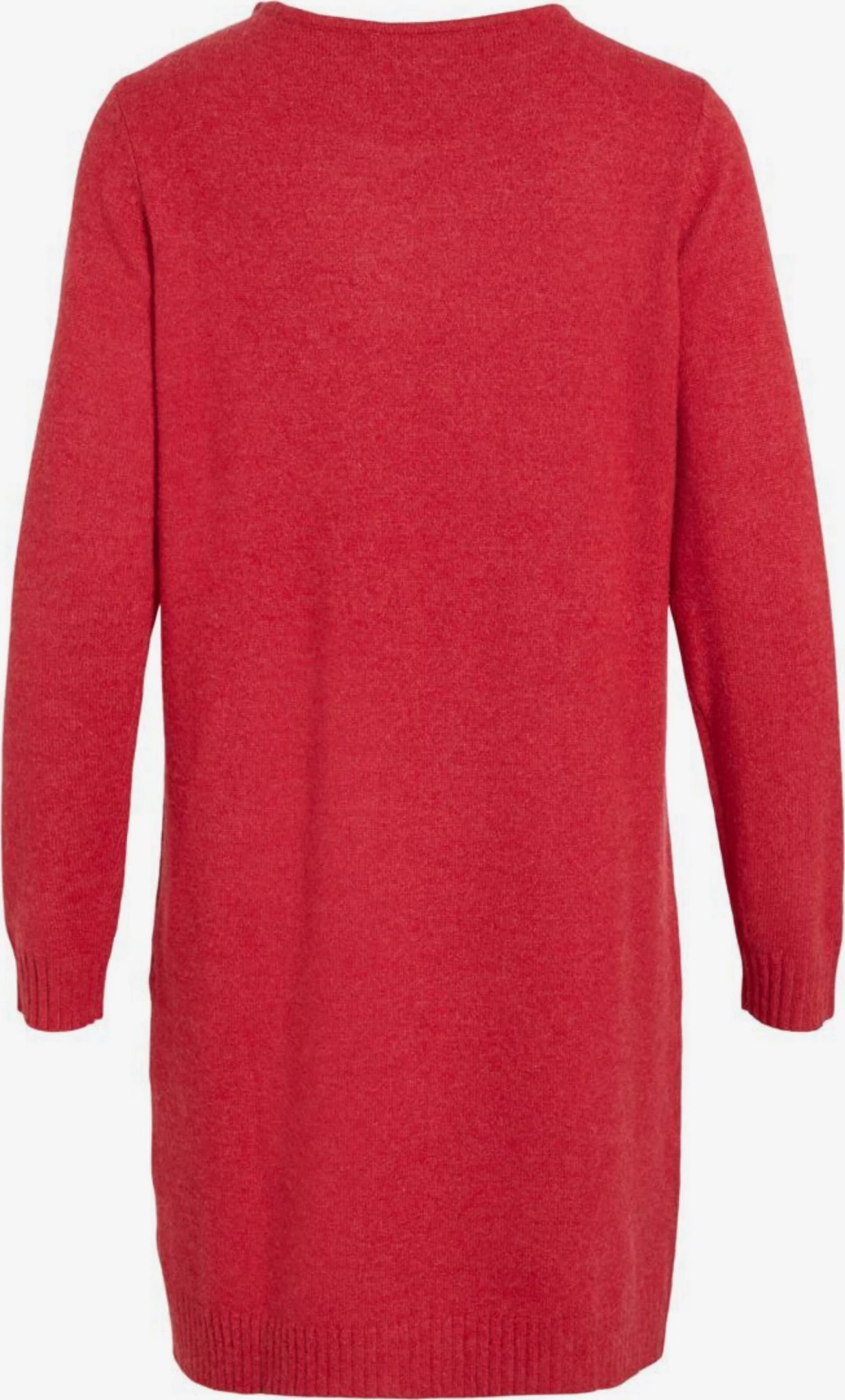 Vila Gebreide Jurken Gebreide Jurk Dames Rood 2 Vila Gebreide Jurken Gebreide Jurk Dames Rood - Afbeelding 2