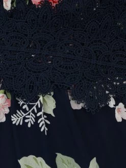 Maxi Jurken Zomerjurk MILINA Dames Navy -Vila a1b06621f7136e04d94ff32d0fe874e8