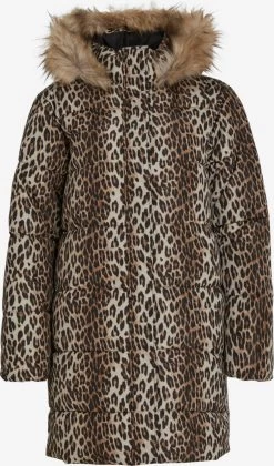 Vila Winterjassen Winterjas Dames Bruin