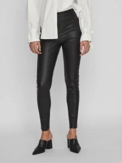 Vila Leren Broeken Skinny Leggings Dames Zwart -Vila a1f3bbd43bdb79881fbcd82a1eee2a7d