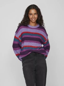 Vila Fijngebreide Truien Trui Dames Lila -Vila a25f33f2780d7276b69947105c3c2d63