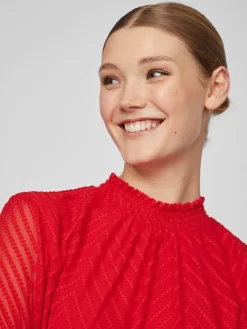 Vila Blouseshirts Blouse Dames Rood -Vila a3385227911485de2125d60dc78269e2 scaled