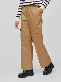 Vila Cargobroeken Loosefit Cargobroek Dames Beige -Vila a338e5c01b28c73ab1f61111f65d34d6