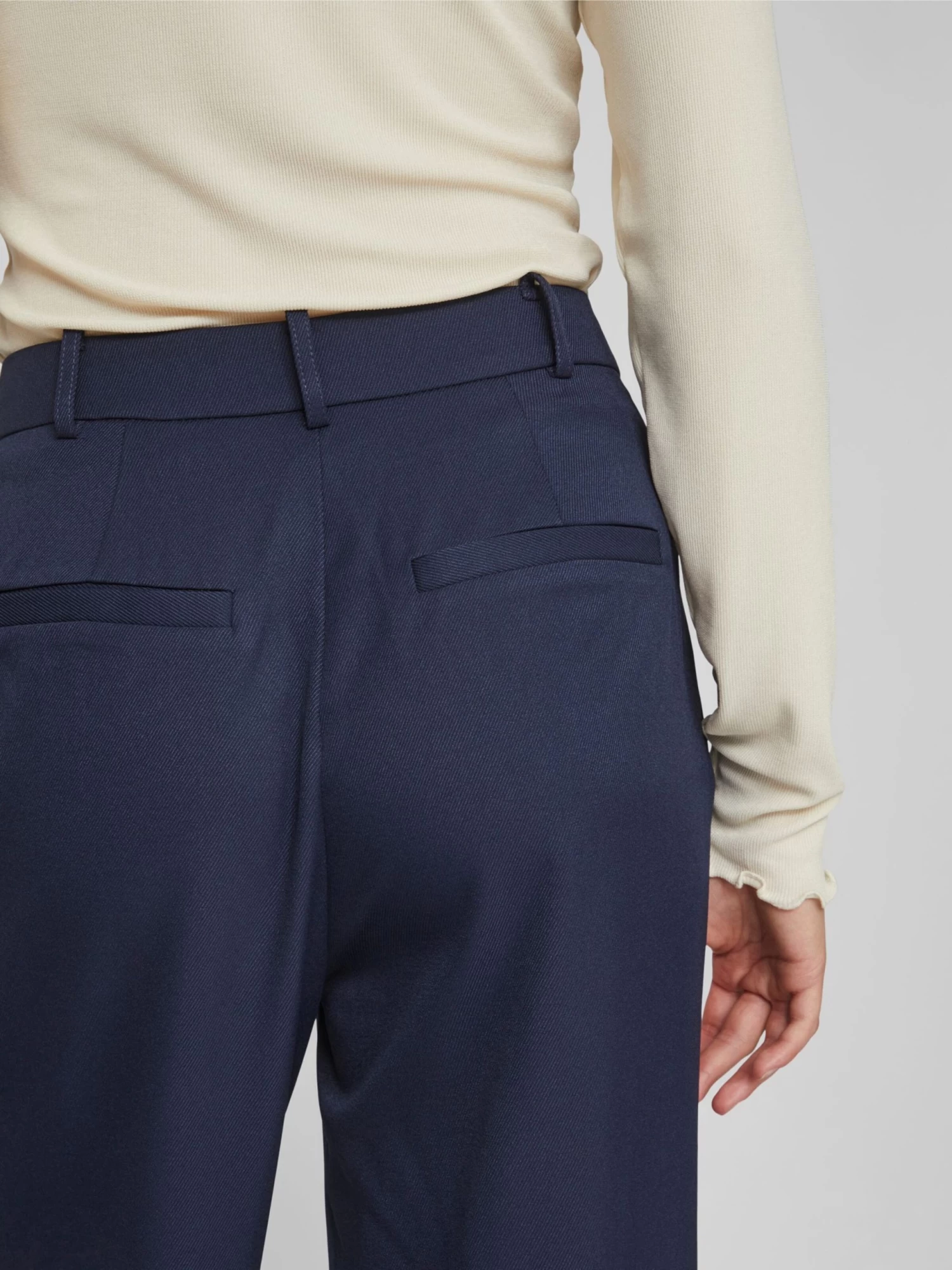 Vila Bandplooibroeken Wide Leg Bandplooibroek VIGA Dames Nachtblauw 7 Vila Bandplooibroeken Wide Leg Bandplooibroek VIGA Dames Nachtblauw - Afbeelding 7