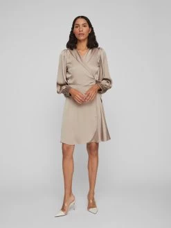 Vila Mini Jurken Jurk RAVENNA Dames Lichtbruin -Vila a3f41b0eca52038f7c611f72359b3d76