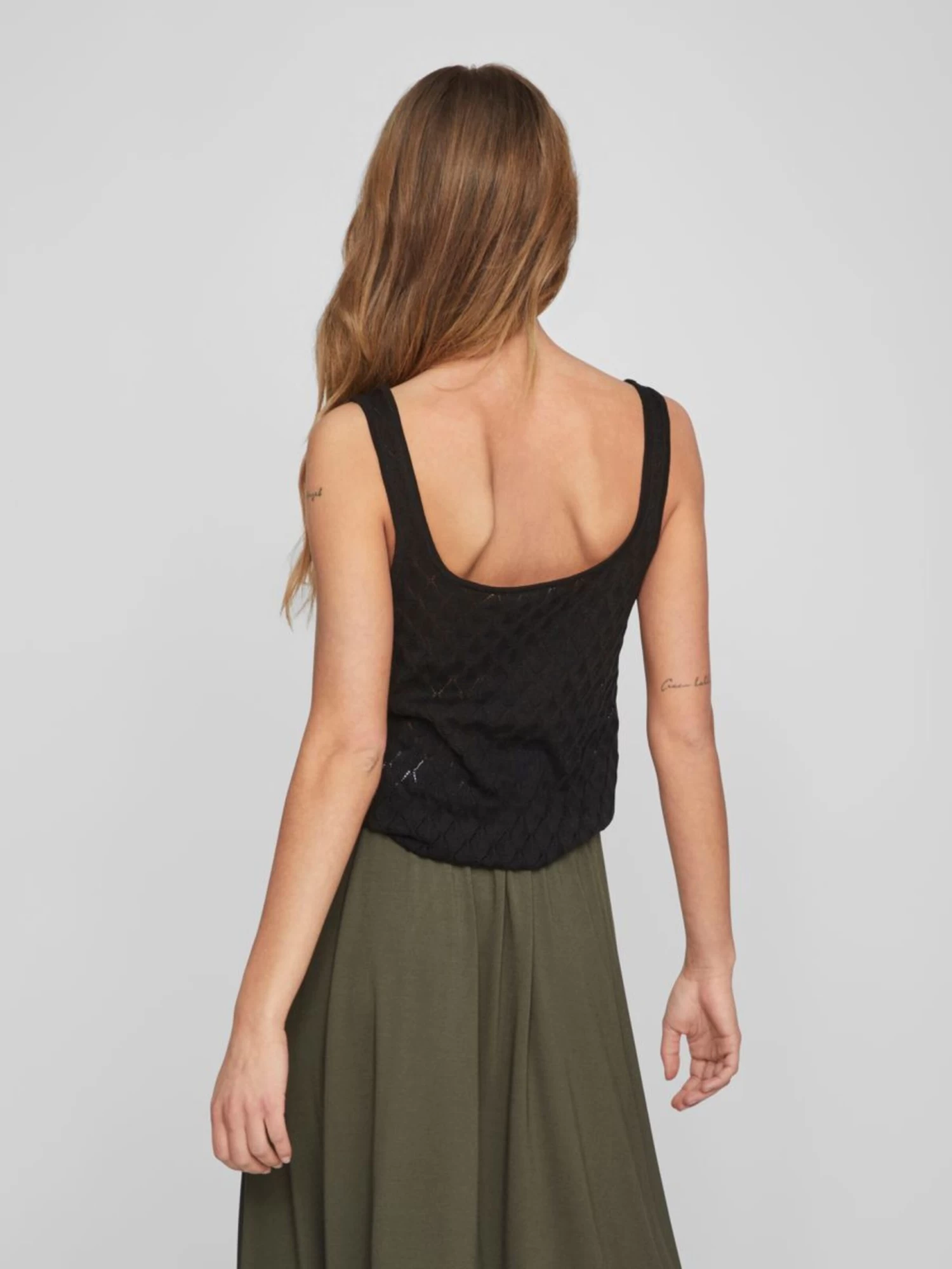 Vila Tanktops Top Dames Zwart 4 Vila Tanktops Top Dames Zwart - Afbeelding 4