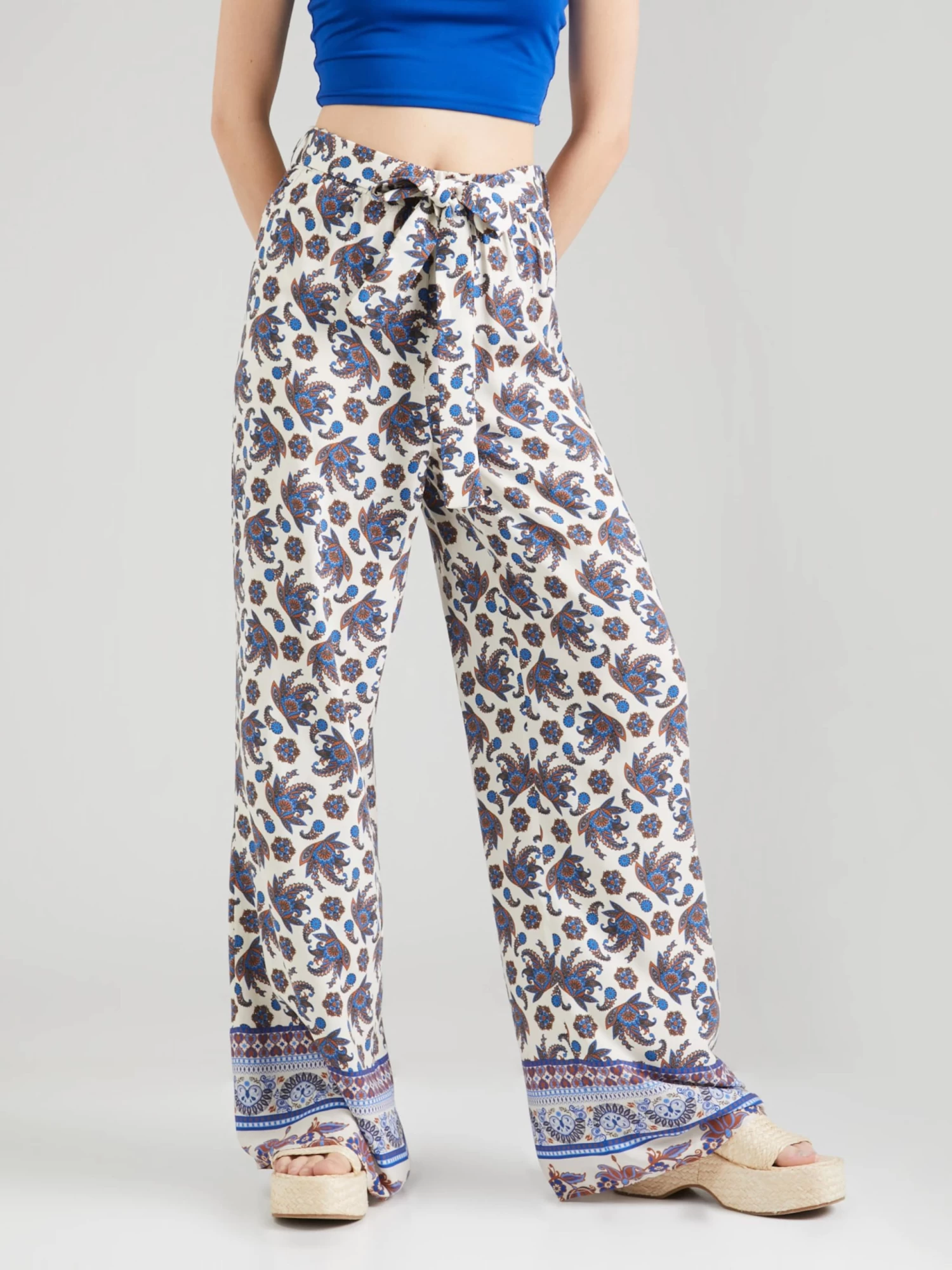 Vila Pantalons Wide Leg Broek LOVA Dames Crème 3 Vila Pantalons Wide Leg Broek LOVA Dames Crème - Afbeelding 3