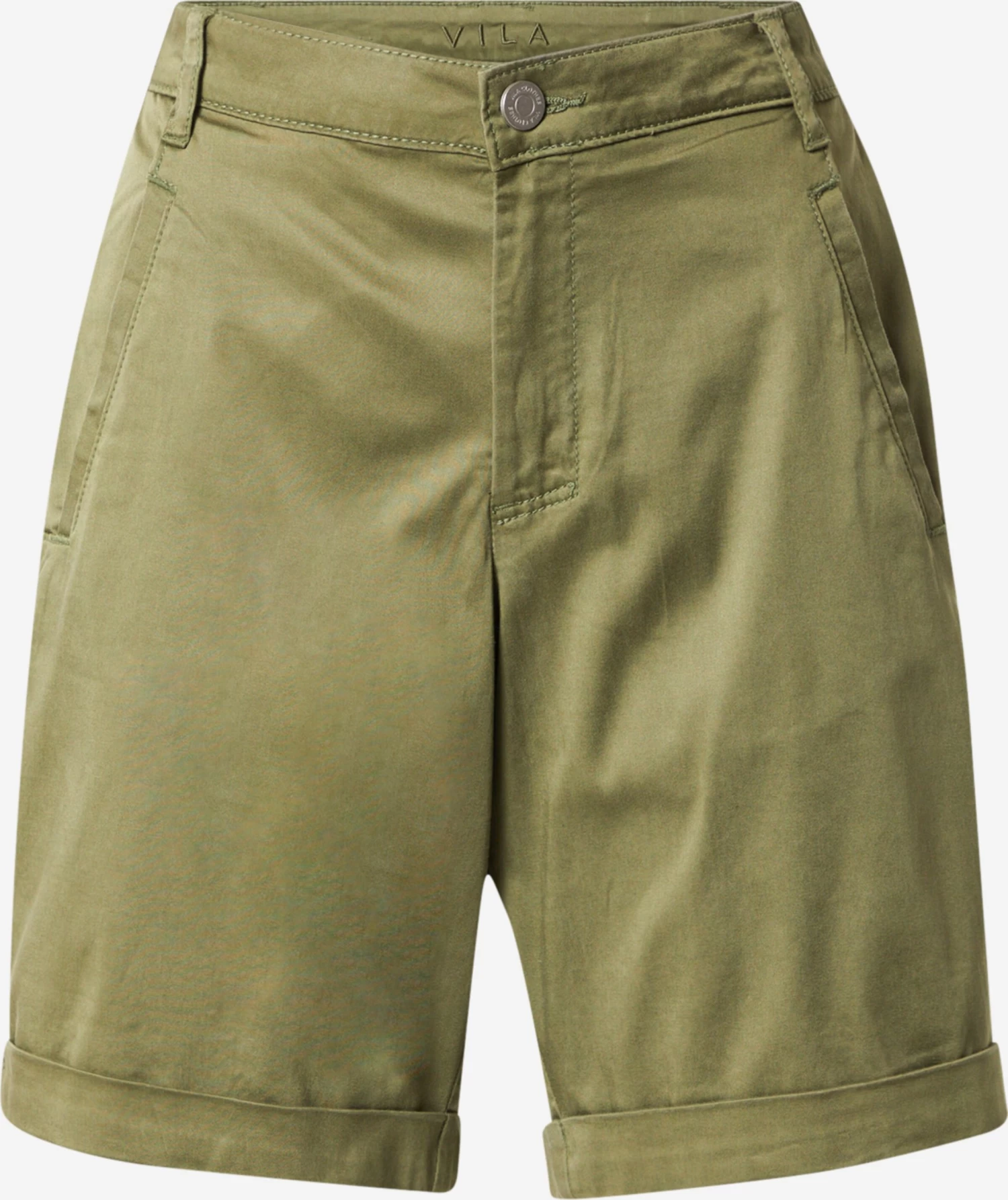 Vila Shorts Regular Broek Dames Kaki 1 Vila Shorts Regular Broek Dames Kaki