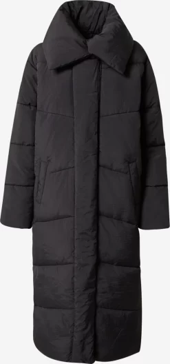 Vila Wintermantels Wintermantel Dames Zwart