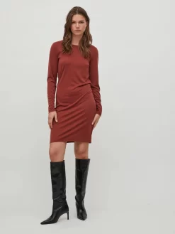 Vila Jerseyjurken Jurk Dames Roestrood -Vila a57abedaecf6b9b32a42a6366755caf0 scaled