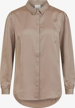 Vila Overhemden Blouse Dames Lichtbeige