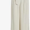 Vila Palazzo Broeken Wide Leg Pantalon Rubi Dames Lichtgrijs