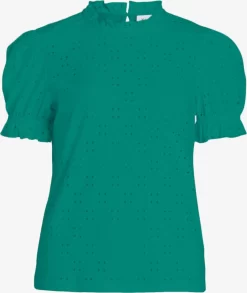 Vila Blouses Met Korte Mouw Blouse Kawa Dames Groen