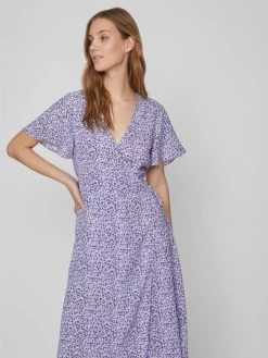 Vila Midi Jurken Jurk Dames Lila / Lichtlila -Vila a8455088f4c65de07cc0e3be8f7d3b50
