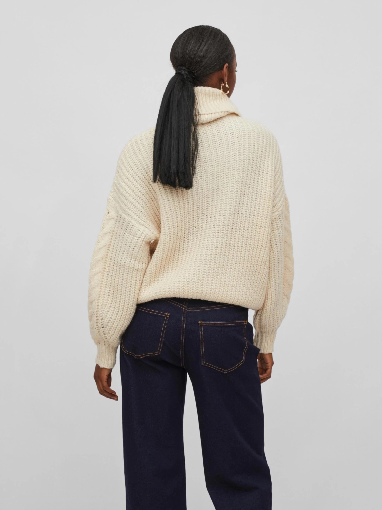 Vila Coltruien Oversized Trui TRIPS Dames Beige 5 Vila Coltruien Oversized Trui TRIPS Dames Beige - Afbeelding 5