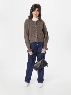 Vesten Gebreid Vest LOA Dames Bruin -Vila a84f9c9948b4456f8c0b9a876ff53cec