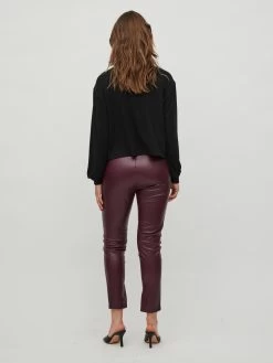 Vila Leren Broeken Skinny Broek Dagmar Dames Bordeaux 10 Vila Leren Broeken Skinny Broek Dagmar Dames Bordeaux -Vila a8d3ce6b636bc0fab0ec2292084761ac