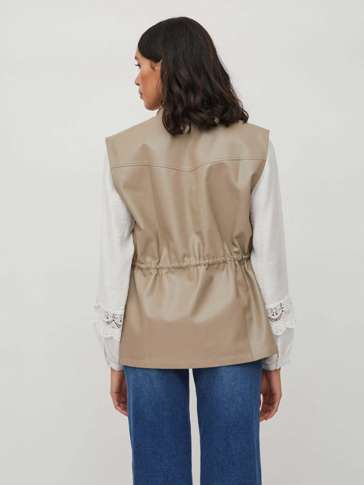 Vila Bodywarmers Bodywarmer Kila Dames Greige 2 Vila Bodywarmers Bodywarmer Kila Dames Greige - Afbeelding 2