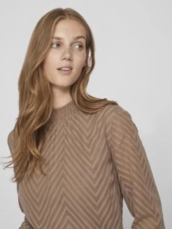 Blouseshirts Blouse Dames Bruin -Vila aa3743b8b881362cd5368e4e9ed5c15f