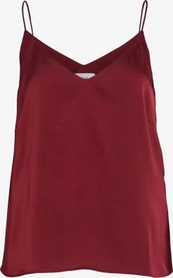 Vila Spaghetti Tops Top Dames Wijnrood