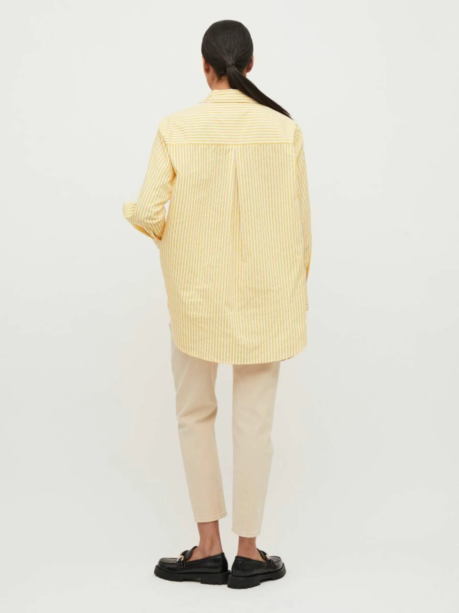 Vila Overhemden Blouse Nicoline Dames Geel 4 Vila Overhemden Blouse Nicoline Dames Geel - Afbeelding 4