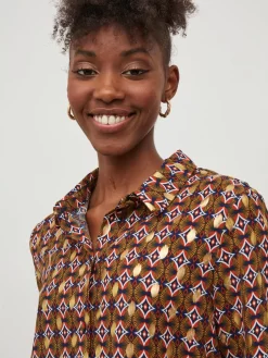 Vila Overhemden Blouse Zino Dames Bruin -Vila aac94584c248fac11a3b6be0ac7845cc scaled