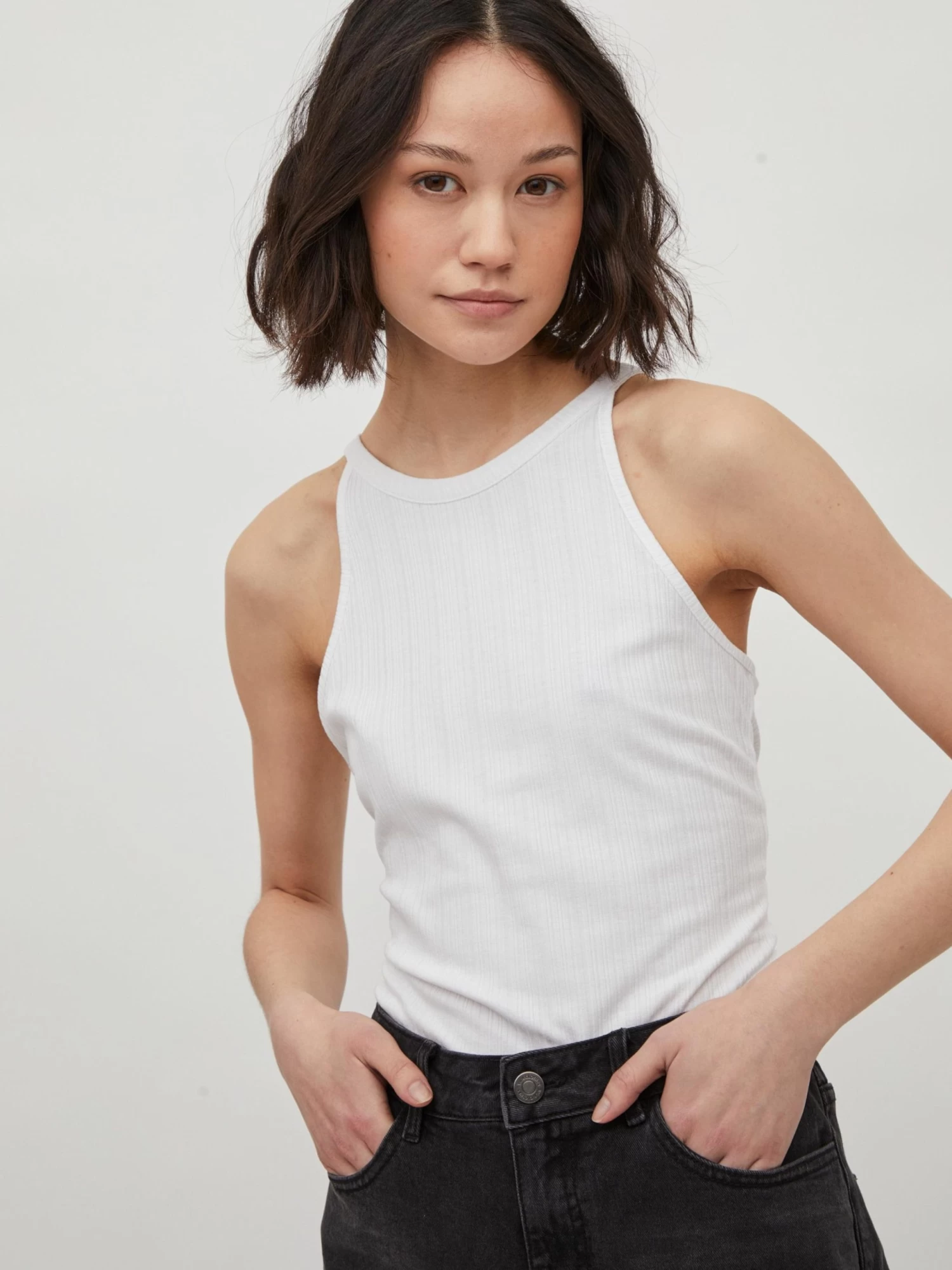 Vila Spaghetti Tops Top Athalia Dames Wit 6 Vila Spaghetti Tops Top Athalia Dames Wit - Afbeelding 6