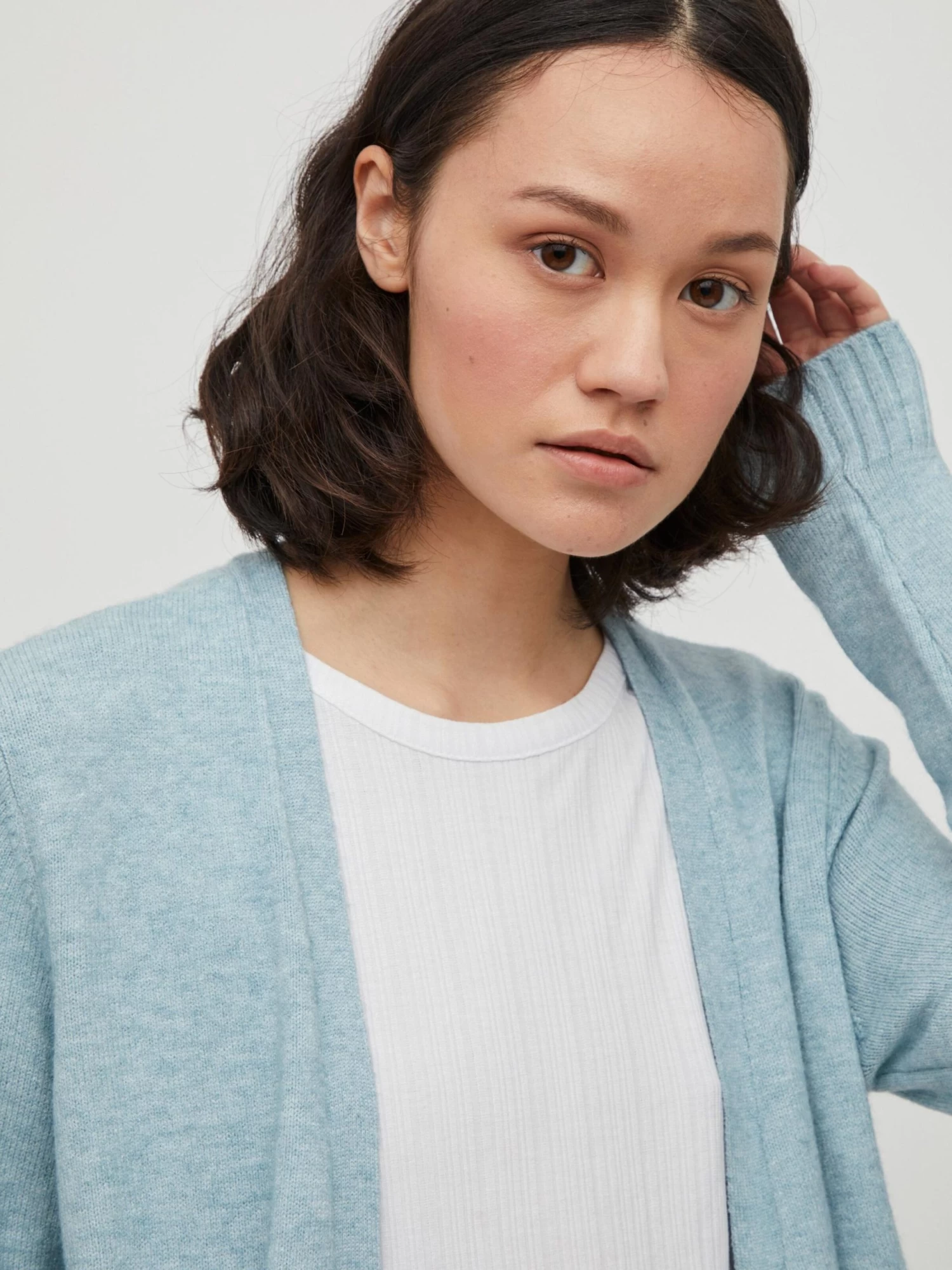 Vesten Gebreid Vest Ril Dames Lichtblauw 6 Vesten Gebreid Vest Ril Dames Lichtblauw - Afbeelding 6