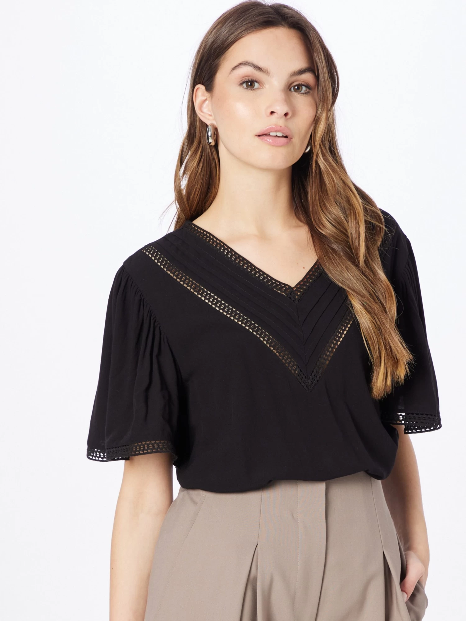 Vila Blouses Met Korte Mouw Blouse VISIA Dames Zwart 3 Vila Blouses Met Korte Mouw Blouse VISIA Dames Zwart - Afbeelding 3